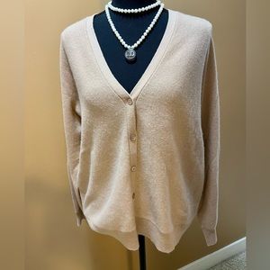 Neiman Marcus cashmere cardigan in beautiful camel color